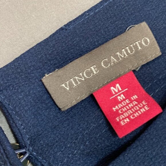 Vince Camuto Blue Stripe Flowy Top Size Medium - Picture 12 of 14